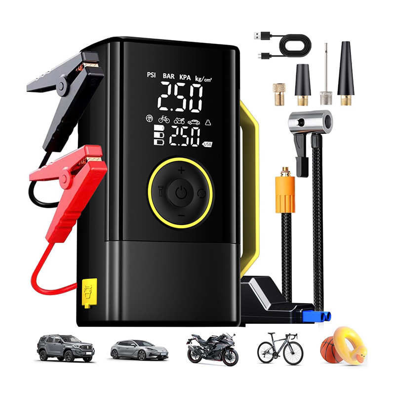RT-610 High-Capacity Battery Jump Starter & Air Inflator Compressor 